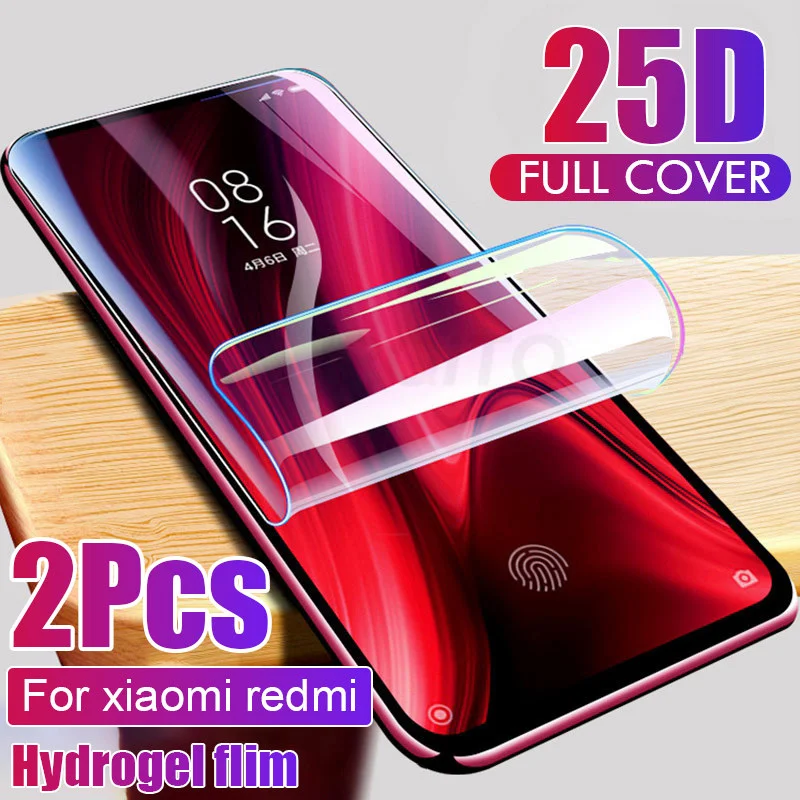 

2Pcs Screen Protector Hydrogel film For Xiaomi Redmi Note 10 9 8 7 8T K20 K30 Pro 9S For Xiaomi Mi 11 Mi 10 9 Mi 9T Pro Mi 8 A3