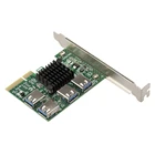 Адаптер PCI-E-PCI-E с 1 на 4 разъемов PCI-Express, 1x на 4x 16x, USB 3,0, плата расширения PCIe, умножитель для майнеров-конвертеров биткоинов