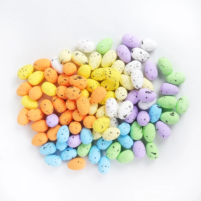 Пасхальные яйца 20pcs 3 см PE пасхальное украшение для дома/сада красочные детский