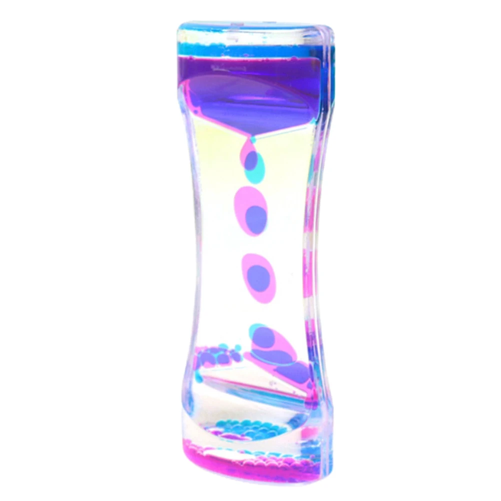 Double Color Sand Hourglasses Colorful Liquid Timer Anxiety Relief Motion Bubble Oil Hourglaslock Home Decor | Дом и сад