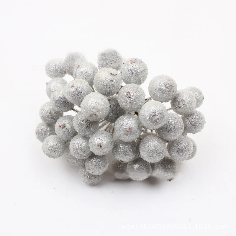 40 шт. Рождественский матовый фруктовый ягодный искусственный цветок украшение