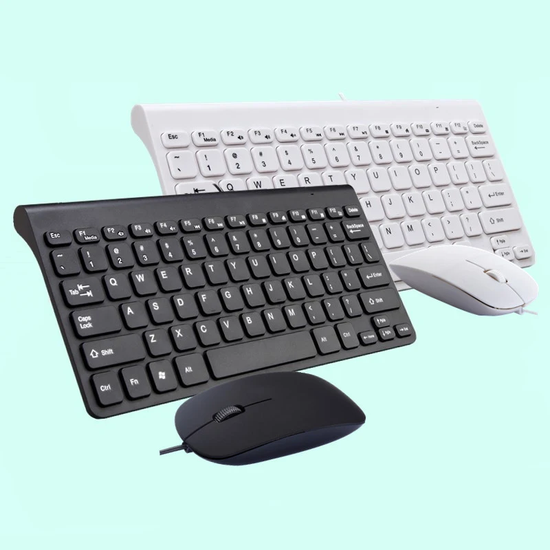 

Mini slient Wired mouse Keyboard set Waterproof Home Office Mouse Keyboard Combo For PC Desktop Laptop Computer Notebook