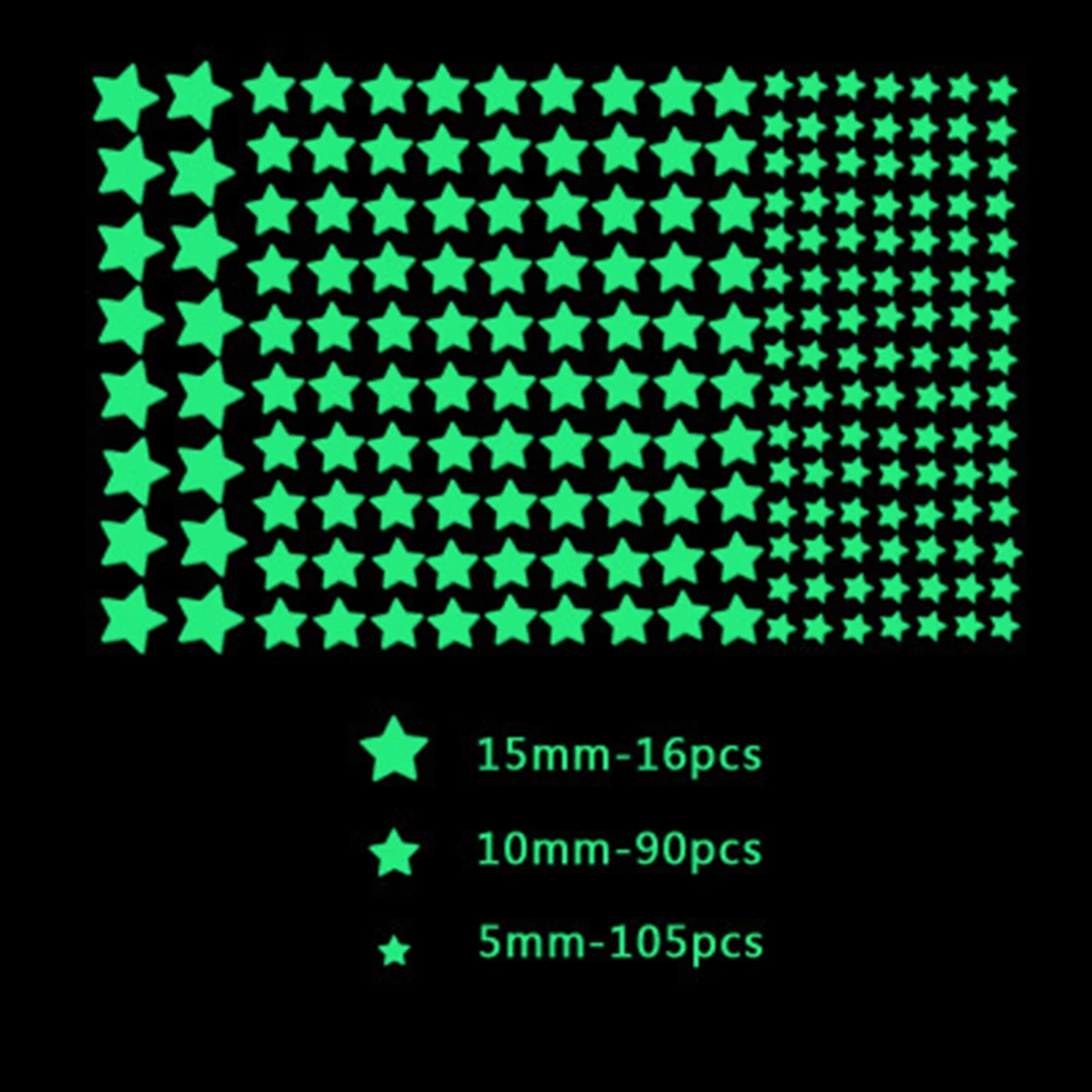 Светящиеся Настенные 3D наклейки 221 шт. звезды комната дети спальня украшения для