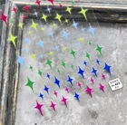 Японские красочные наклейки для ногтей со звездочками, 3D рельефный самоклеящийся клей на тыльную сторону, ультратонкая наклейка, инструмент для маникюра в салоне