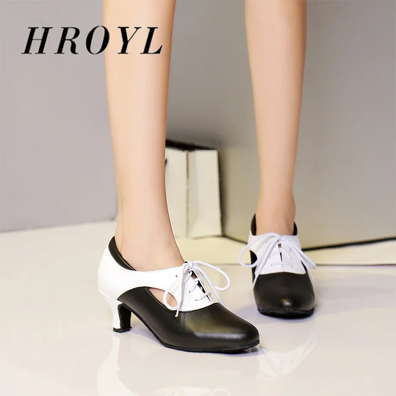 Top New Fashion Soft Cowhide latin pole dance shoes for women/ladies high/Low heels lace-up ballroom dacing shoes comfortable
