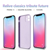 luxury liquid silicone case for iphone 11 12 pro max full protector case for iphone xs max xr x xs 7 8 plus se2 cover with strap