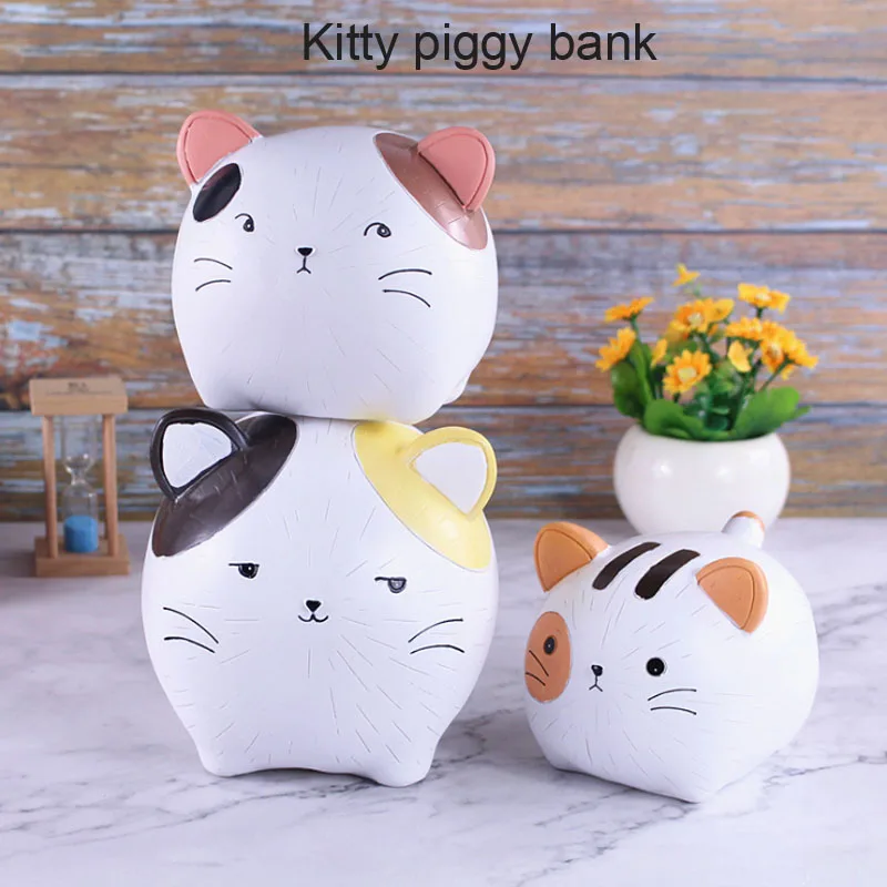 

Cartoon Kitten Shaped Piggy Bank Children's Toy Birthday Gift Home Decoration Piggy Bank Piggy Bank Coin Storage Box