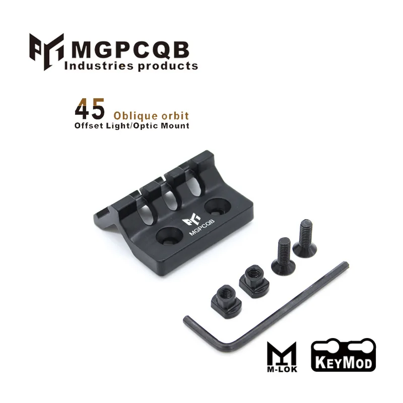 

45-degree side rail compatible for keymod M-LOK Fishbone fixed base strap buckle