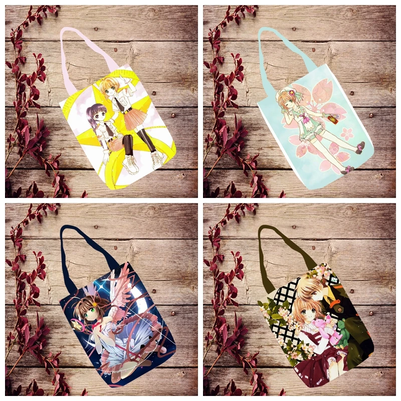 1 шт. Cardcaptor Sakura модные аниме холщовые сумки на плечо Повседневная сумка для