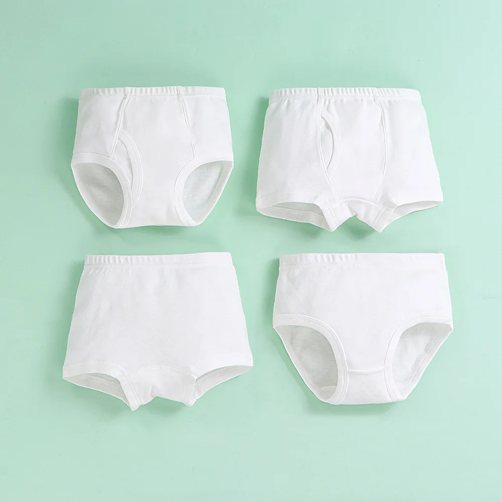 3 Pcs Little Girls Underwear White Cotton Teen Panties Pack Kids Briefs Child Soft Young Girl Pants 2-16 Years