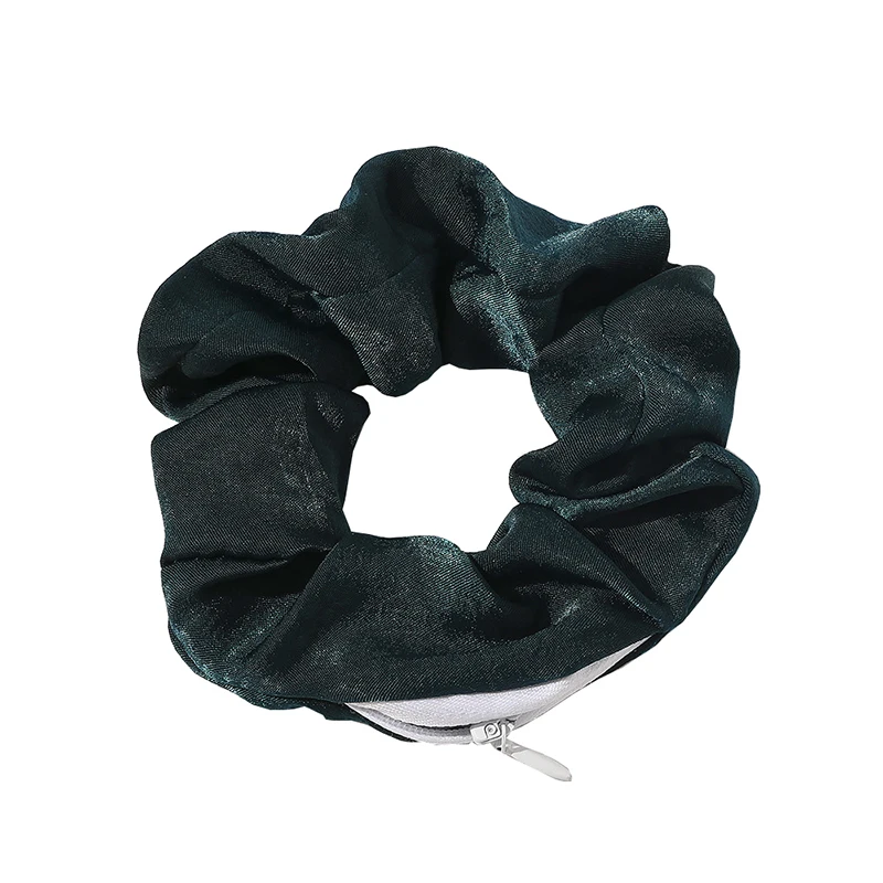 

2020 Dot Korea Hair Scrunchie Zipper Summer Elastic Hair Bands Rope Fashion Ponytail Holders Hair Accessories For Women Girls