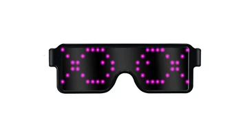 Sunglasses Light Christmas DIY APP Luminous Flash Bluetooth Glow Party Glasses lingual Led Modes Decorations Dropshipping
