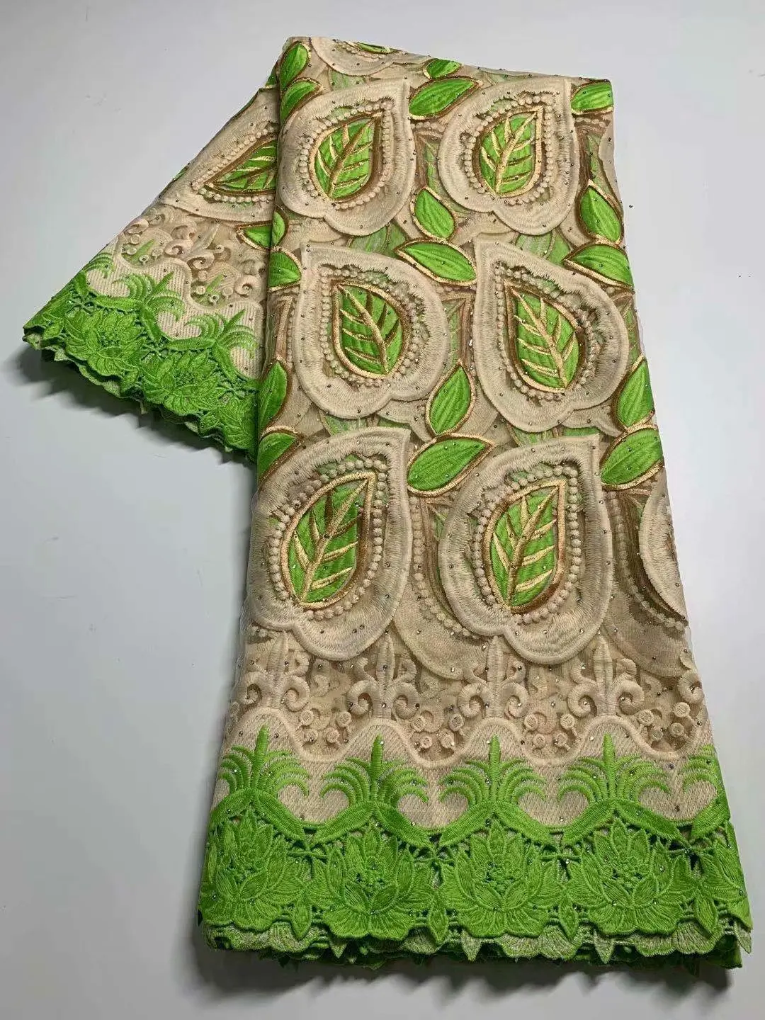 

Latest African Net Tulle Lace Fabric 2021 High Quality Embroidered Nigerian Wedding Lace Fabric 5Yards Stones French Tulle lace