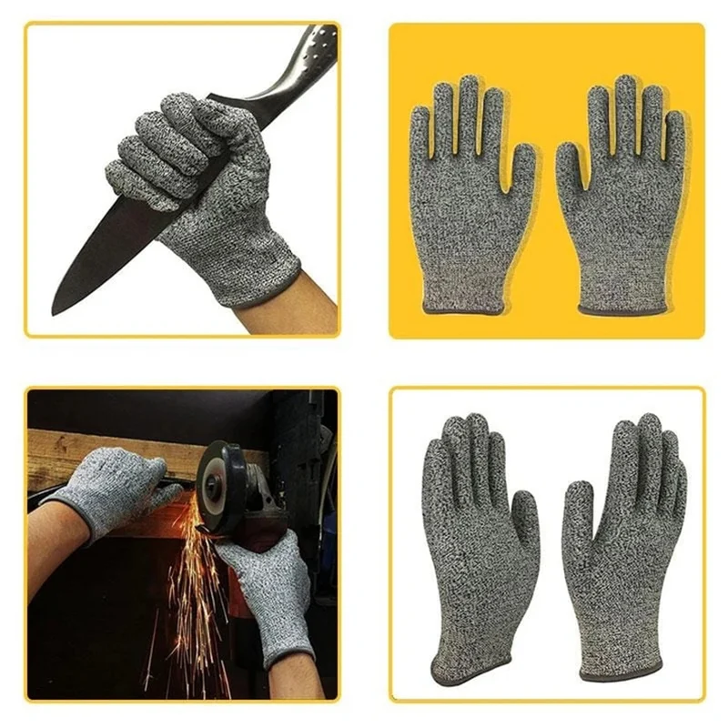 

Cut Resistant Gloves Level 5 Protection for Kitchen Anti Cutting Gloves Fishing Gloves Full Finger Camping Hiking Cycling Gloves