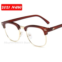 2022 new brand design eyeglasses women glasses clear luxury optical spectacle frames men half frame retro uv glasses