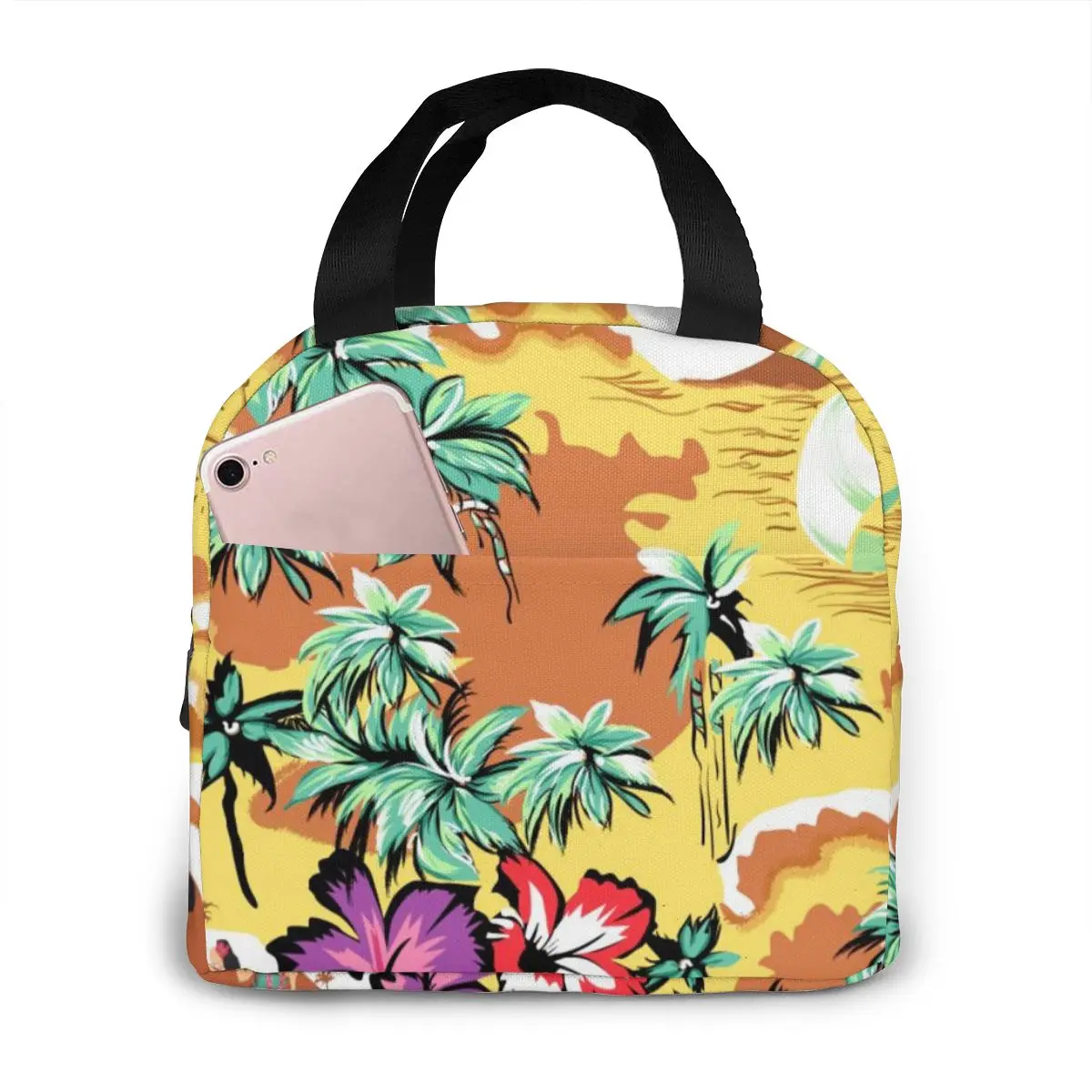 Фото Портативная изолированная сумка для ланча женщин летняя сумка-холодильник с