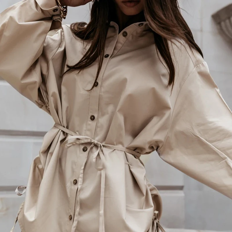 

Women 2020 New Fashion Blouse Vintage Turn-down Batwing Sleeve Single Buttons Bandage Side Drawstring Tops Casual Shirt Ladies