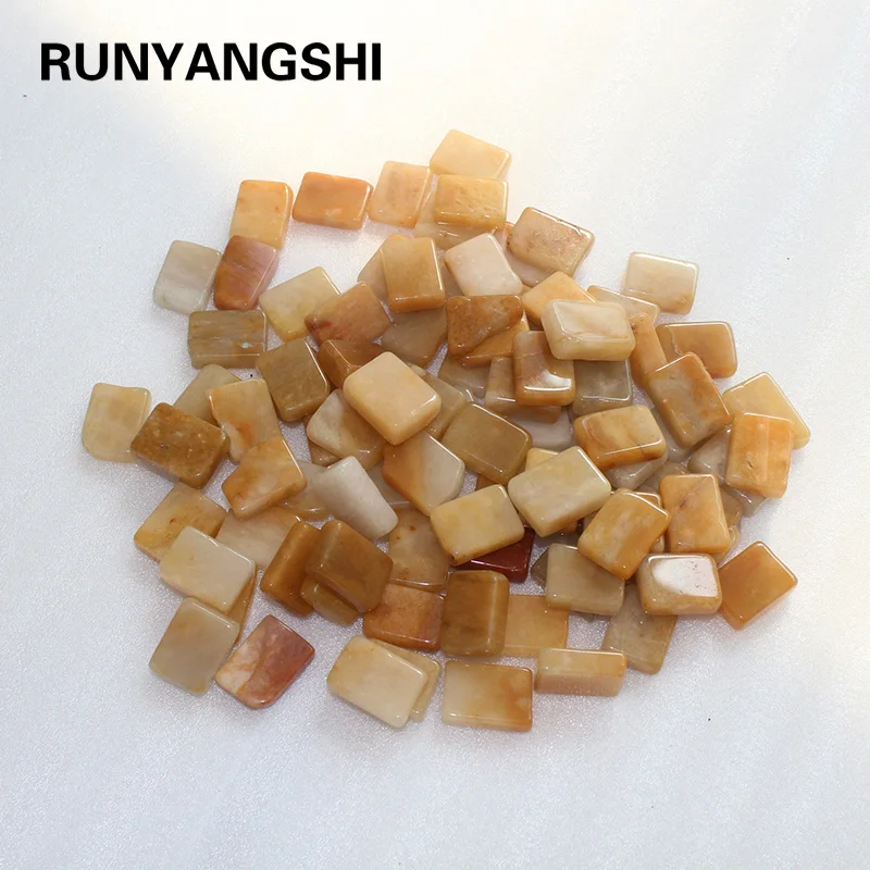 

50g/bag Natural Topaz Crystal Raw Stone Square gravel Garden Fishbowl Decoration DIY