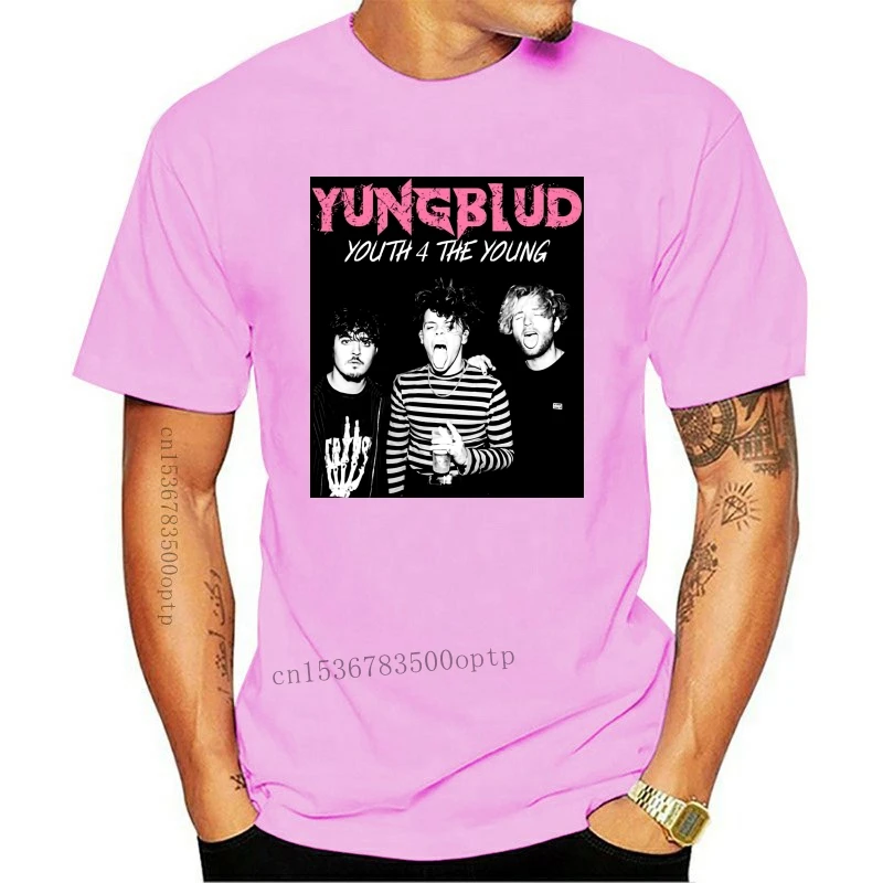 

Новинка, мужские футболки YUNGBLUD, футболки в стиле Харадзюку, Мужская забавная футболка в стиле хип-хоп, уличная одежда из 100% хлопка, футболка (...