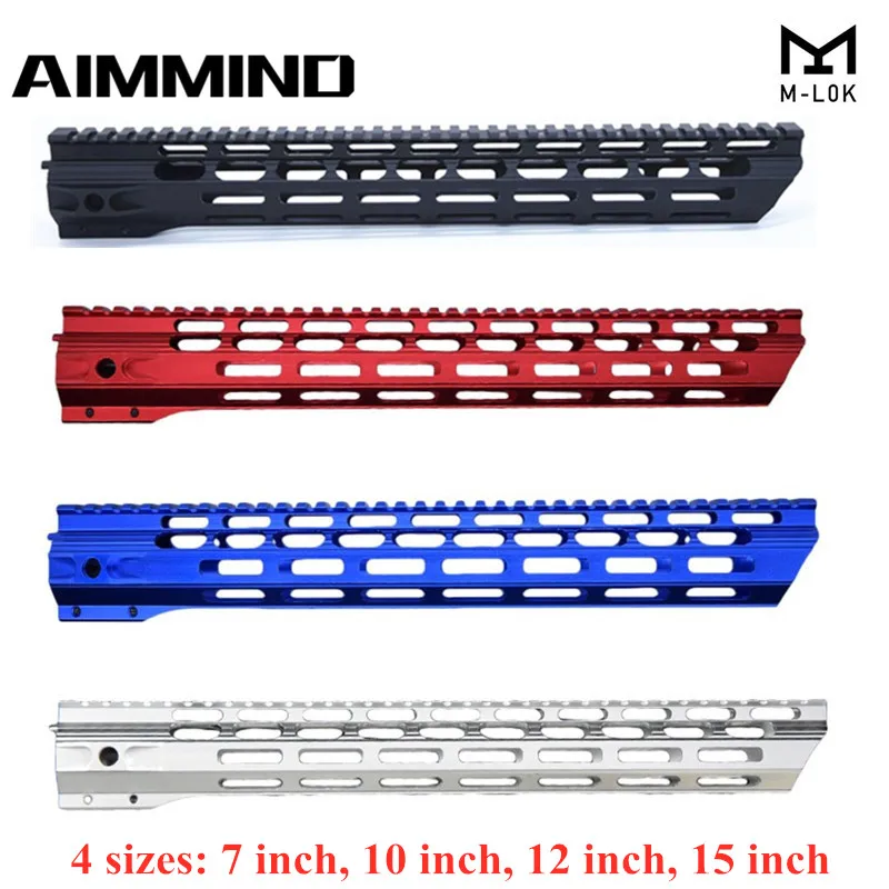 

Плавучая направляющая AEG M4 M16 AR15, 7/10/12/15 дюймов, с алюминиевой гайкой