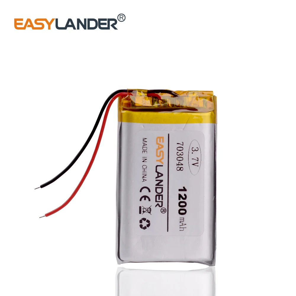 

703048 3.7V 1200mAh Lithium Polymer Li-Po li ion Rechargeable Battery cells For Mp3 MP4 MP5 GPS mobile bluetooth