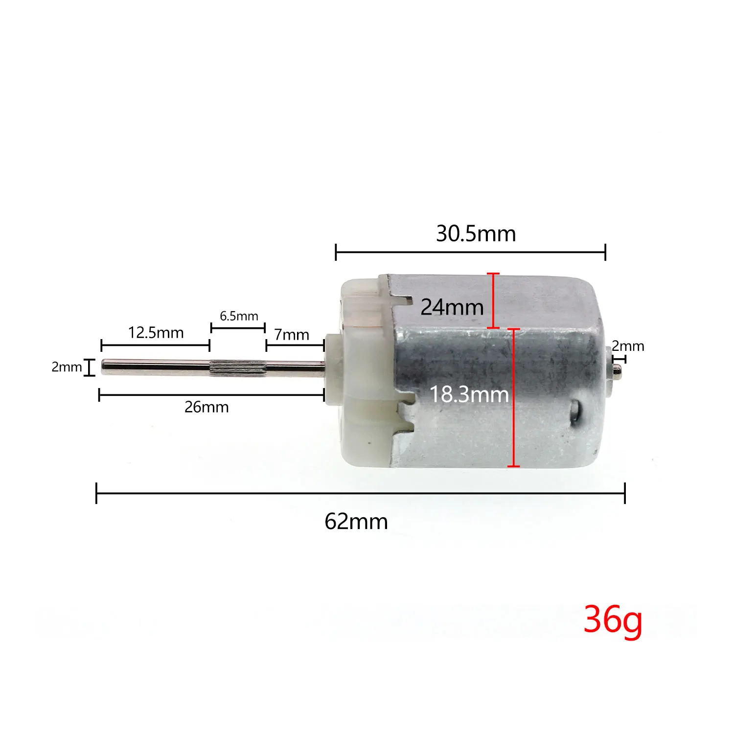 26mm reverse AZGIANT 12 мм привод замка двери автомобиля для Mabuchi Mazda Toyota Lexus Honda Ford Renault FC-280PC-22125 круг шпинделя - Цвет: 26mm reverse