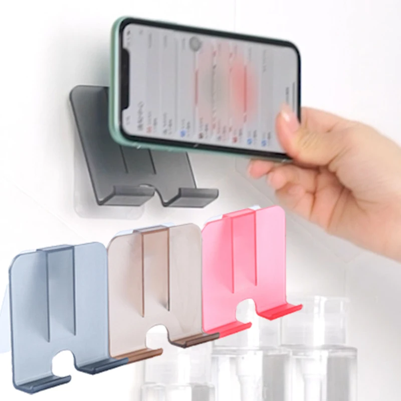 

2021 Bedside Mobile Phone Charging Stand Shelf Non-marking Sticky Wall-mounted Charging Rack Universal Wall-mounted Phone Holder