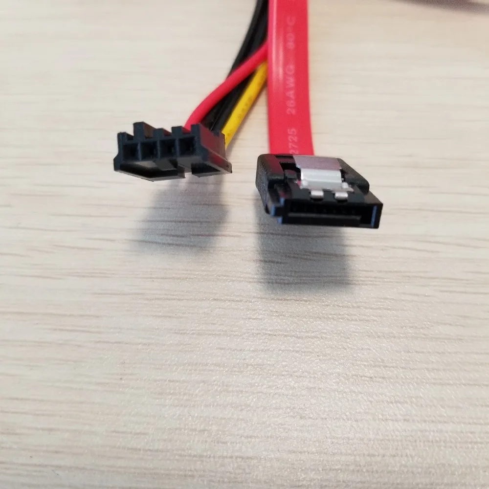 2 в 1 7Pin SATA DATA + 4Pin FDD флоппи Power Combo 7 15 контактный кабель|Компьютерные кабели и
