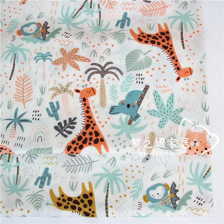 Syunss цветные тропические животные печати Diy Лоскутная Ткань для одеял детские