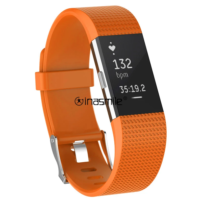 Потрясающий цветной ремешок для браслета FitBit Charge 2 браслет для Charge 2 ремешок для Charge 2 correa браслет - Цвет: orange