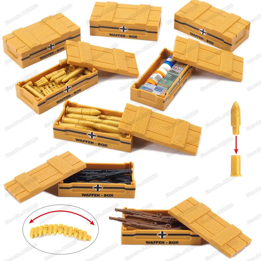 

Armed Box Military WW2 Building Block Moc Special Forces figures Army City Mini Material Box Model Set Child Christmas Gift Toys