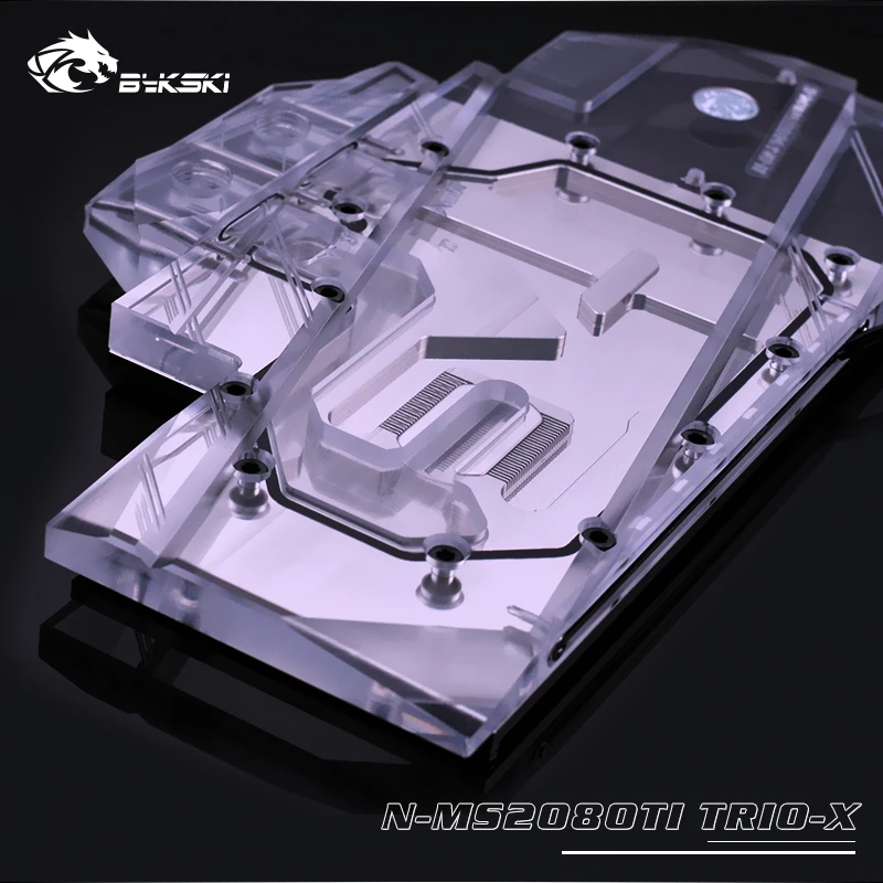 Bykski графический блок с полным покрытием для MSI RTX 2080Ti GAMING X TRIO графическая карта