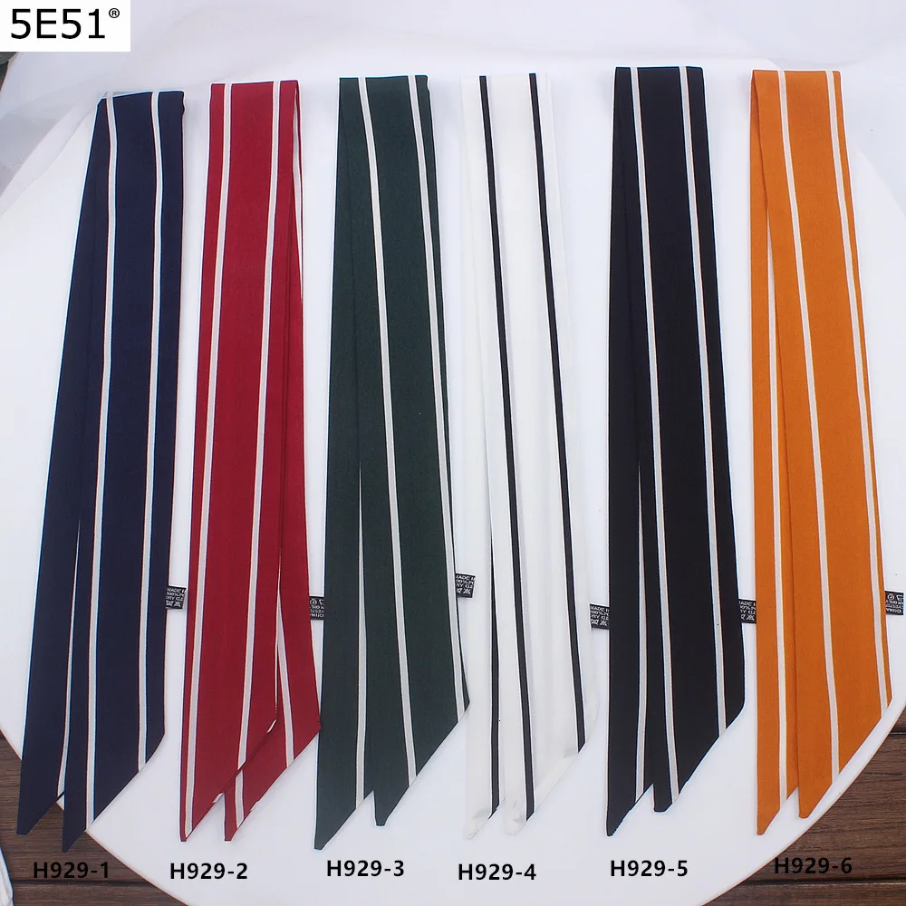 Новый шарф с ручками и лентами брендовый маленький шелковый в полоску женский