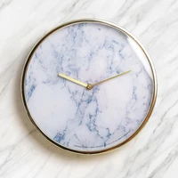 creative new nordic minimalist marble wall clock without scale bedroom study silent quartz clock