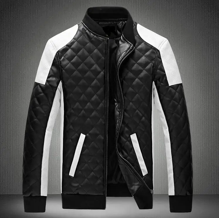 Мужские кожаные куртки повседневная Высококачественная классическая кожаная