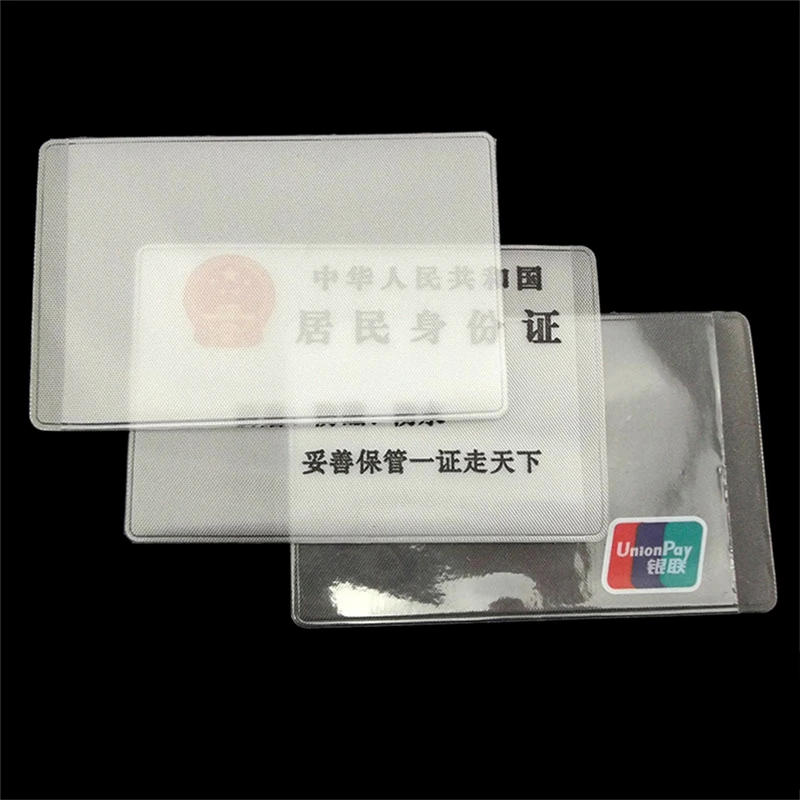 

Transparent Frosted PVC Business ID Cards Note Covers Holder Cases Travel Ticket Holders Waterproof Protect Bags
