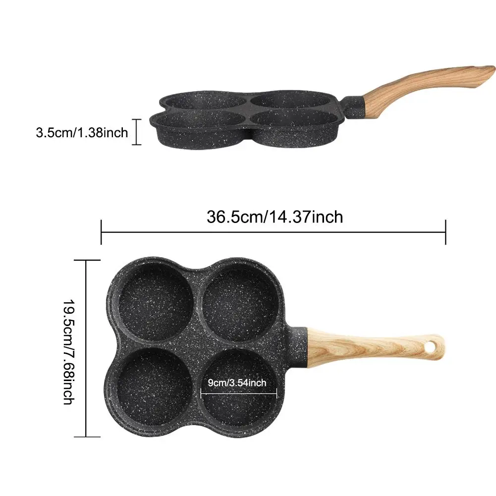 Сковорода для жарки яиц 4 чашки антипригарная сковорода завтрака | Дом и сад