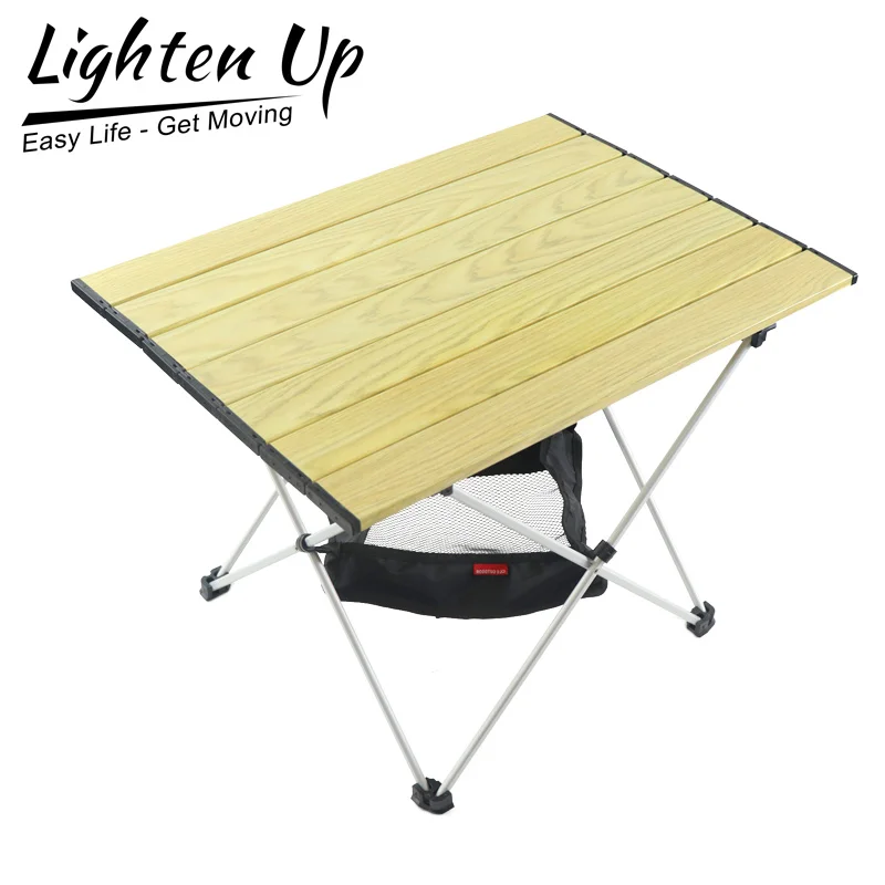 

Lighten Up Folding Camping Tabl Outdoor BBQ Backpacking Aluminum Alloy Desk Fishing Picnic Portable Durable Barbecue Lightweight