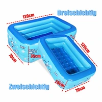 120cm 23layers inflatable square swimming pool children inflatable pool bathing tub baby kid home outdoor large swimming pool