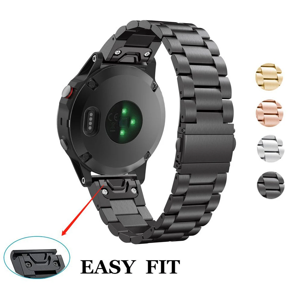 26 22 20 мм ремешок для часов Garmin Fenix 5X 5 5S 3 3HR D2 S60 GPS часы Quick ReleaseStainless стальной