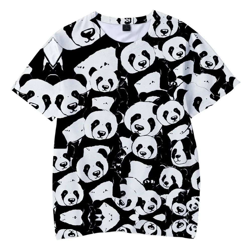 

Футболка с 3D-принтом панды для мужчин и женщин, смешная рубашка с коротким рукавом в стиле Харадзюку, футболки с графическим принтом, кавайн...