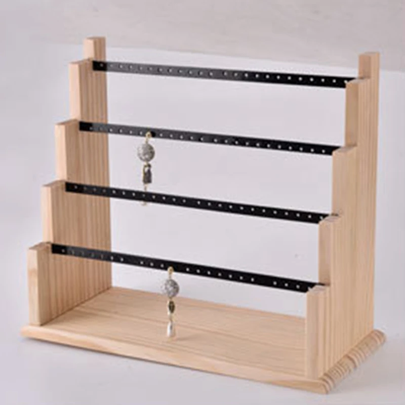 

Jewelry Display Tray Pendant Earrings Rings Display Blocks Solid Wood Jewelry Display Holder