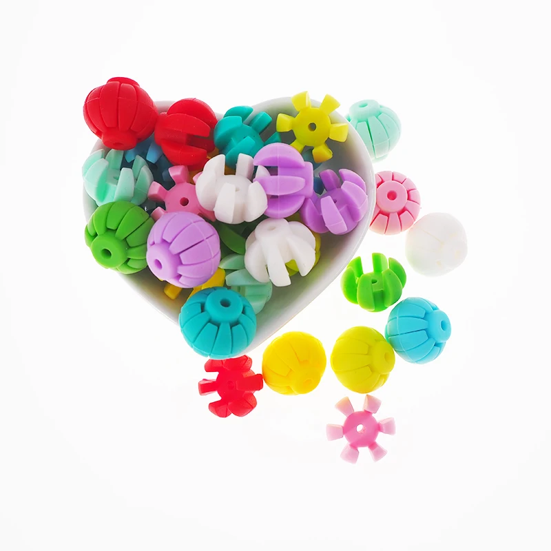 Chenkai-Cuentas sueltas de silicona para chupete de beb&eacute;, collar de madre, accesorios de regalo de juguete, sin BPA, 100 Uds.-1