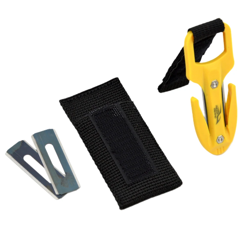 Специальный нож для подводной охоты резак лески разные цвета удобно носить с