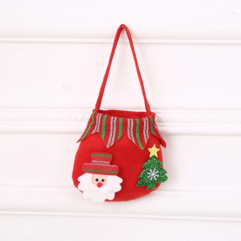 Портативная Рождественская сумка-тоут для конфет с 3D мультяшными куклами