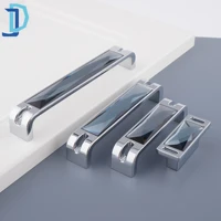 hole to hole zinc alloy handles for furniture crystal handle wardrobe cabinet kitchen pull sliding glass door knobs
