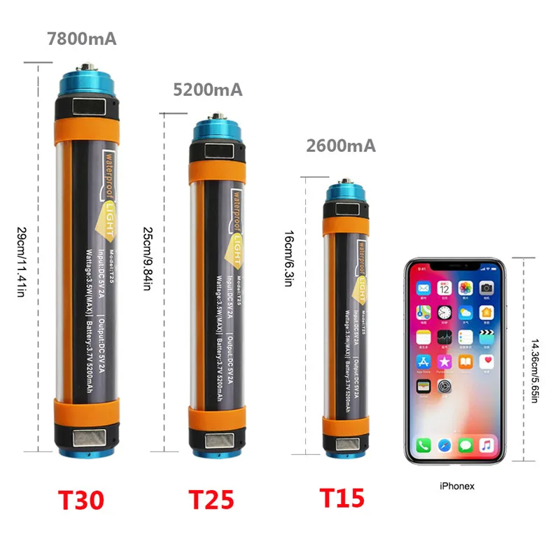 Фонарь светодиодный походный с магнитом и USB-зарядкой 6 режимов | Лампы освещение