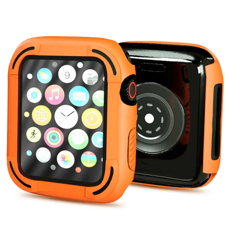 Glass Film PC Hard Matte Case for Apple Watch Series 6 SE 5 4 Scratch-resistant Cover 40mm 44mm Sport Bumper for Iwatch Shell