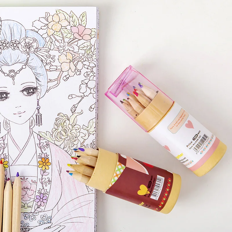 15 boxes Mini Cute Child Gift Wooden Painting Writing 12 Colors Pencils pen With Sharpener set Brand New | Канцтовары для офиса и