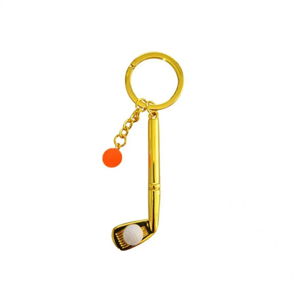 

Useful Golf Ball Pendant Non-fragile without Scratches Mini Golf Racket Ball Pendant Keyring for Key Golf Ball Pendant